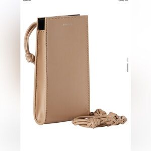 Leather Jil Sander tangle phone case / pouch